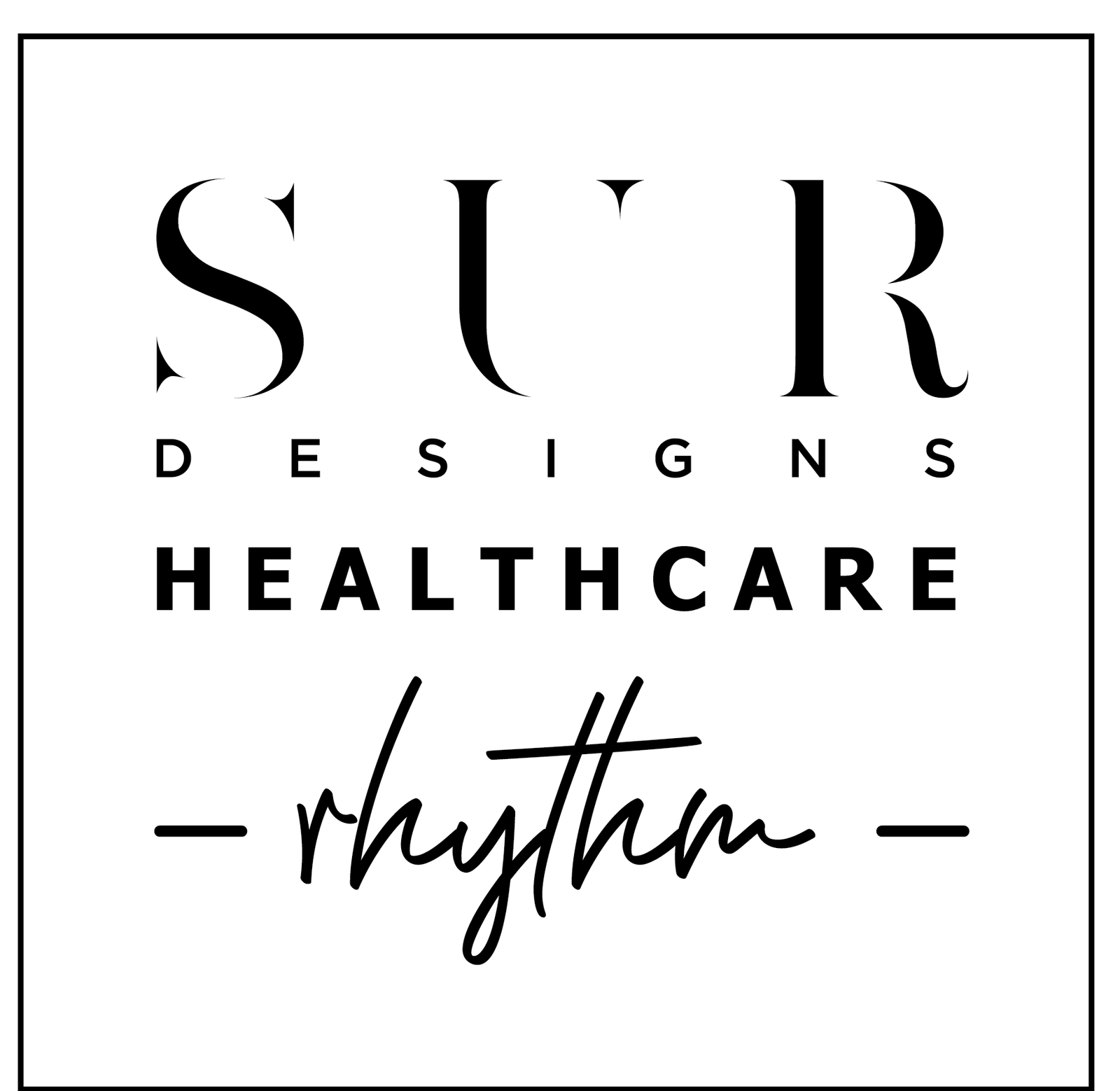 SUR DESIGNS HEALTHCARE RHYTHM Logo